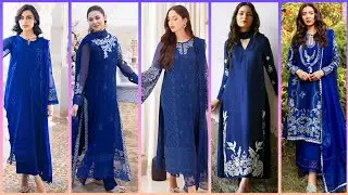 Top 40+ Most Stylish Navy Blue Party Suit Design | Blue Colour | Blue Dress Design | Blue Outfits