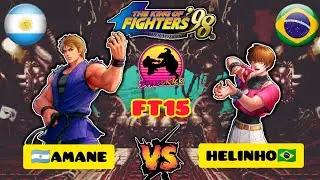 🔥Buscando la Destrucción🔥🇦🇷Amane🇦🇷🆚🇧🇷Helinho🇧🇷 FT15 #kof98 
