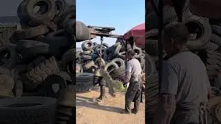 Disassemble and reuse used rubber tires- Good tools and machinery make work easy