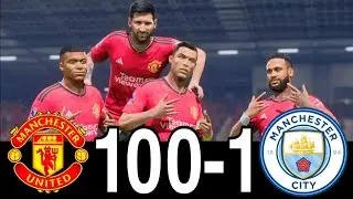 FC 24 -MESSI RONALDO NEYMAR & MBAPPE | ALL STARS |  AL NASSR 100-0 MANCHESTER UNITED