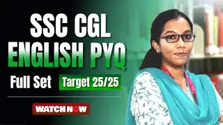 SSC CGL | ENGLISH PYQ| Full Set | Target 25/25 | Must Watch | VERANDA RACE SSC