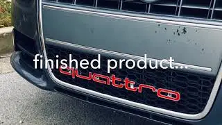 Audi Mesh Grille Replace Upgrade - RS4 grill on A4 S4 - ADD QUATTRO emblem