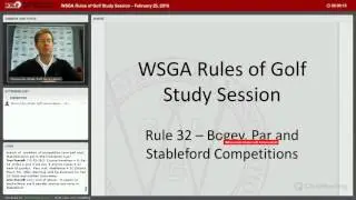 WSGA Rules of Golf Study Session - February 25, 2016 Part 2 of 2