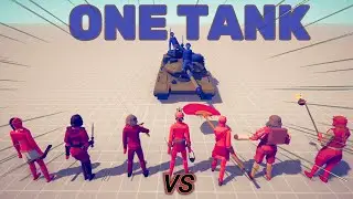 ONE TANK VS THE TEACHER, FAN BEARER, BOOMERANG AND THIEF. Totally Accurate Battle Simulator ,Gaming