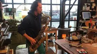Jimmy Halperin playing our Amsterdam Free Wind tenor saxophone prototype