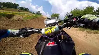 Elvira on motocross track KTM 950 ADV