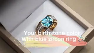 Your December birthstone color with blue zircon ring 