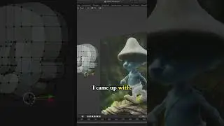 Practice prototype of Smurf Cat meme - low poly 3d model game character in Blender