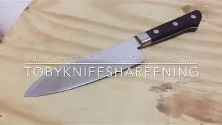 Thinning & Polishing Tojiro DP Santoku Knife to Mirror Finish
