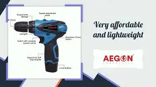 Aegon Professional ACS12V - 10mm Reversible/Variable Speed Cordless Screwdriver (30 pcs Tool Kit)