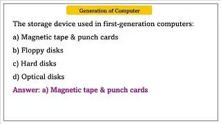 Top 20 Generation of Computer Mcq | For All Competative Exams #computermcq
