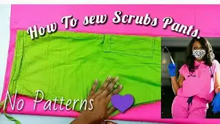 How To Sew A Scrub Pants. #fashion #fashiondesigner #howto #diy #sewing #sewingtutorial #design