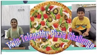 PIZZA TWIN TELEPATHY CHALLENGE | Janvi v/s Vats | Janvi and Viransh show