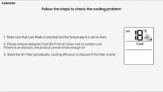 How do I fix my Samsung air conditioner that is not cooling?