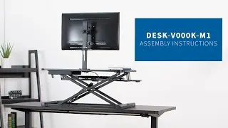 DESK-V000K-M1 Black Desk Riser with Single Monitor Mount Assembly by VIVO