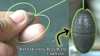 Cara mengikat timah pemberat pancing - Tanpa swivel dan stopper