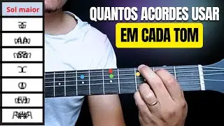 A quantidade EXATA de acordes para cada TOM entre acordes maiores e menores no violão.