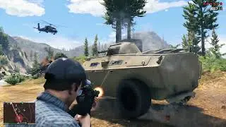 GTA 5 - Chumash Mansion Gang Elimination / Tank Rampage + Ten Star Escape