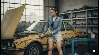 Girl Completely Rebuilds the Bodywork of a Flood-Damaged BMW 528i E39 and Gives It a New Paint Job