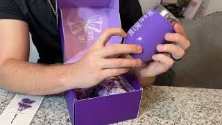 WECURATED Birthday Gifts for Mom, Purple Lavender Gift Basket, Luxury Relaxing Spa Self Care Box