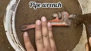 Pipe wrench making with melted lead || Experiment video 