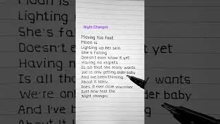 One Direction - Night Changes🌸 (Lyrics) #onedirection