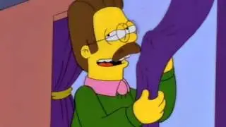 Ned Flanders Purpur Vorhang