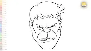 Hulk face drawing easy | Outline sketches | How to draw Hulk face step by step simply | #artjanag