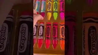 Crayola Crayon lip Smacker lip balm collection unboxing ASMR- mini suitcase #asmrsounds #shorts