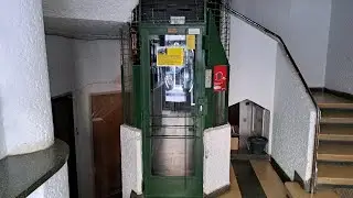 Vintage Schindler Lucerne traction elevator @ D. I. Mendeleev street, no.19, Bucharest, Romania