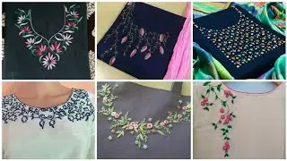 Neckline embroidery designs 2020/ neck embroidery design for kurti and suit/ hand embroidery designs
