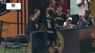 Brunallergene Etou with a Goal vs. Oakland Roots SC
