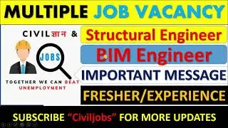 Important Announcement | GOOD NEWS | Channel AIM | STRUCTURAL DESIGN ENGINEER JOB