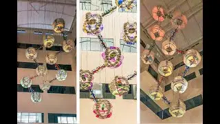 Dichroic Ceiling Art Installation at Biocon Biologics - &ldquo;The story of Cells&rdquo;