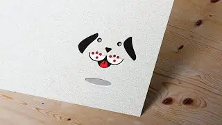 How to draw dog face logo in adobe illustrator