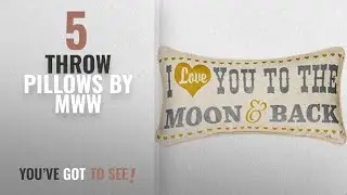 Top 10 Mww Throw Pillows [2018]: Manual Woodworkers & Weavers Word Throw Pillow, I Love You to The