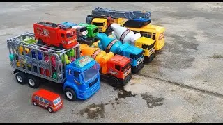 Mencari dan menemukan mainan mobil truk molen, bus tayo, kereta charles, cho cho charles, ambulan