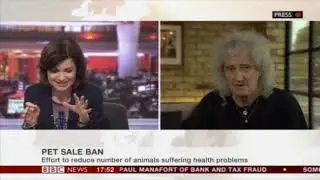 Brian May BBC News Channel on Lucy's Law success 22/08/2018