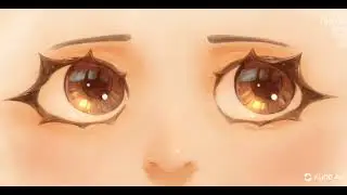 I drew cute eyes in Clip Studio Paint and then AI brought it to life