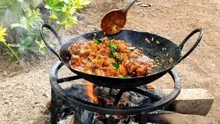 Village style chicken curry 🔥🍗!! రుచికరమైన చికెన్ కర్రీ 😋🍗🔥...