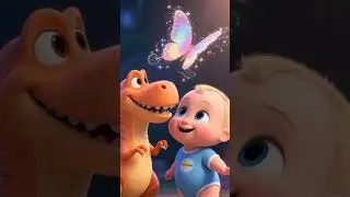 cute baby and dinosaur #cocomelonstyle #kidssongs