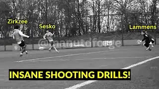 Sesko, Cunha, Zirkzee CRAZY finishing drills during final training ahead Aston Villa