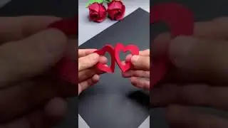 heart ring💜 #paperfold #papercutting #paperfolding #shorts