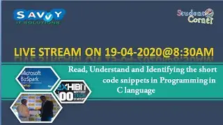Read, Understand and Identifying the short code   snippets in Programming in C language