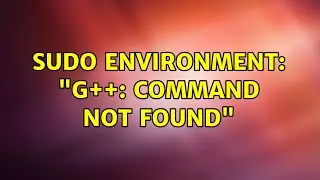 sudo environment: 