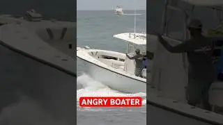 Angry boaters ￼making gestures at Jetski rider #yt #shortvideo #hauloverinlet