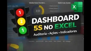 Dashboard de 5S no Excel | Auditoria, Nota Ponderada, A&ccedil;&otilde;es e Sem&aacute;foro Visual