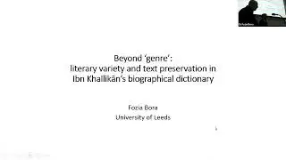 Beyond &lsquo;genre&rsquo;: literary variety and text preservation in Ibn Khallikān&rsquo;s biographical dictionary.