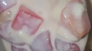 Fruitsalad Vanilla Ice cream