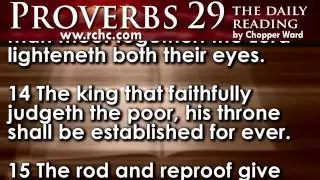 Proverbs Chapter 29 &bull; The Daily Reading with Chopper Ward